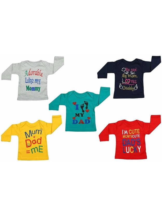 Fareto Boys & Girls Printed Pure Cotton Regular T Shirt