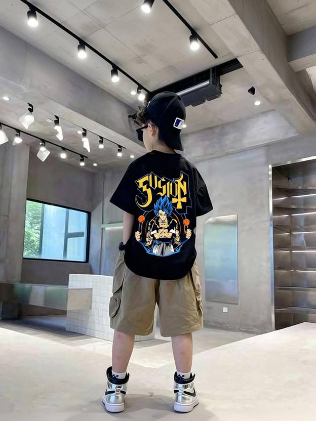 toystshirt Boys Typography, Printed Pure Cotton Oversized T Shirt