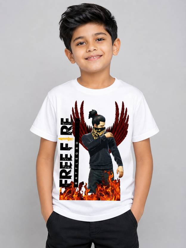 BABAFASHION Boys & Girls Graphic Print Polyester Regular T Shirt