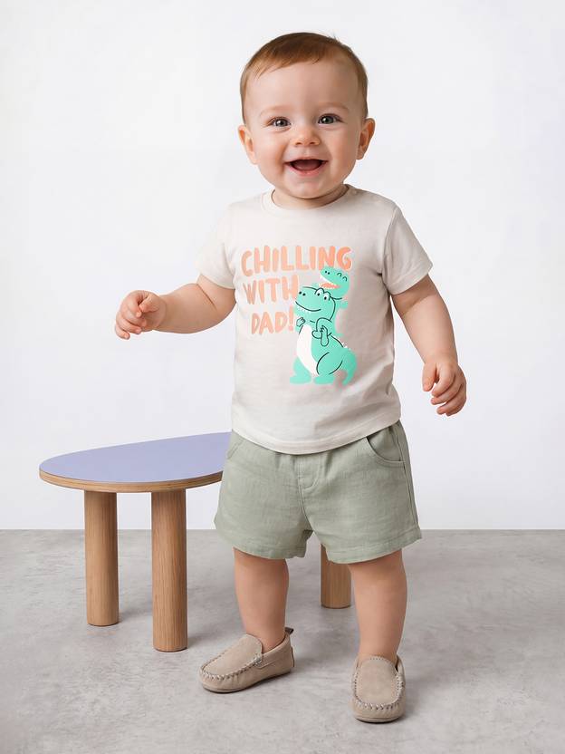 R&B Boys Graphic Print Pure Cotton Regular T Shirt