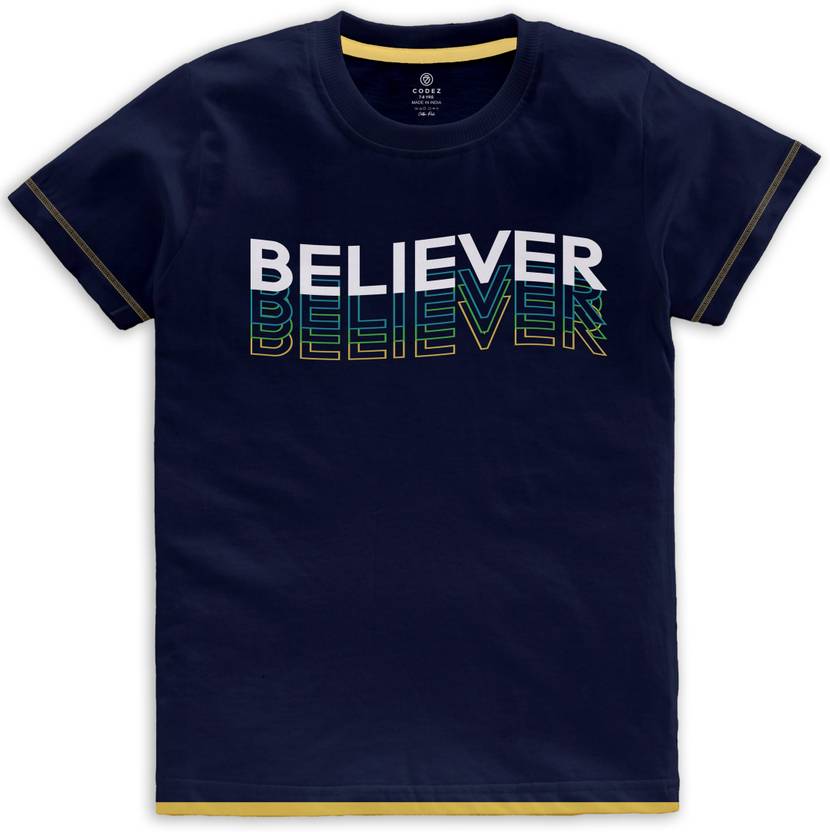 Codez Boys Printed Cotton Blend Regular T Shirt