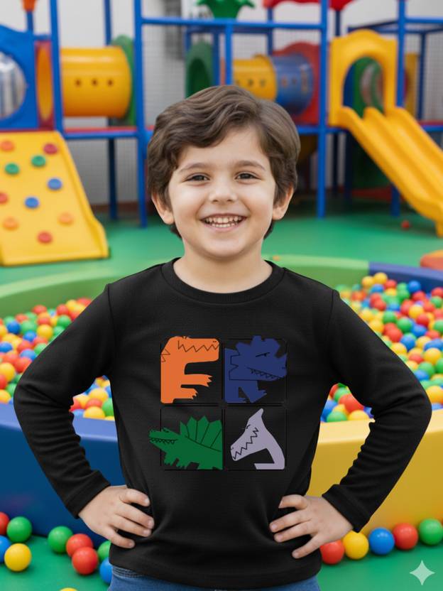 RIGO Boys & Girls Printed Pure Cotton Regular T Shirt