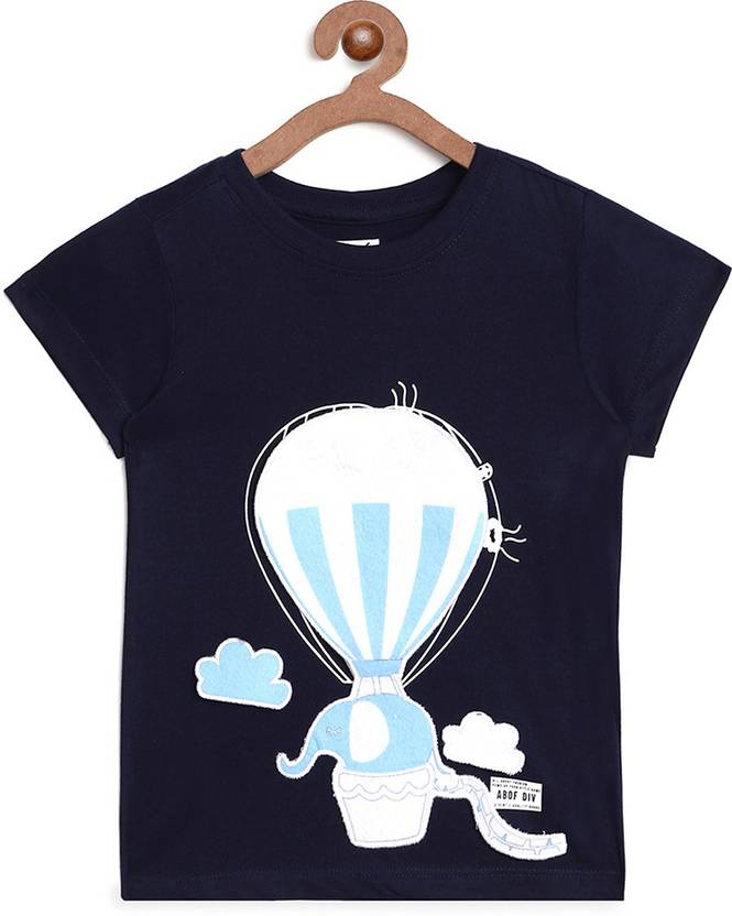 abof By Aditya Birla Girls Printed Pure Cotton Regular T Shirt