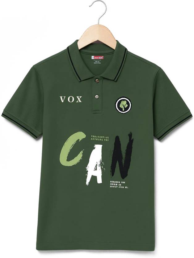 JACKBOY Boys Printed Polycotton Regular T Shirt