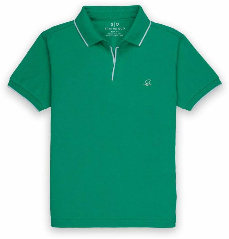 Status Quo Boys Solid Pure Cotton Regular T Shirt