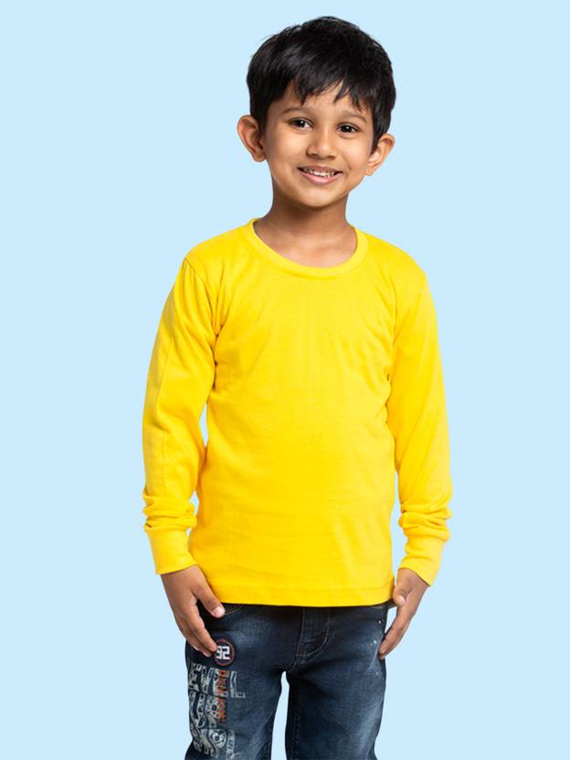 FBAR Boys Solid Pure Cotton Regular T Shirt