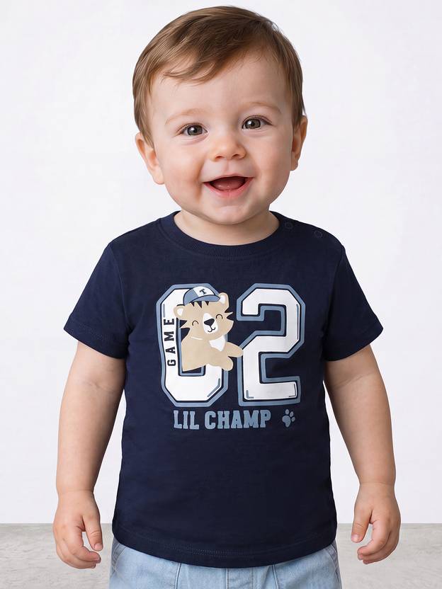 R&B Boys Graphic Print Pure Cotton Regular T Shirt