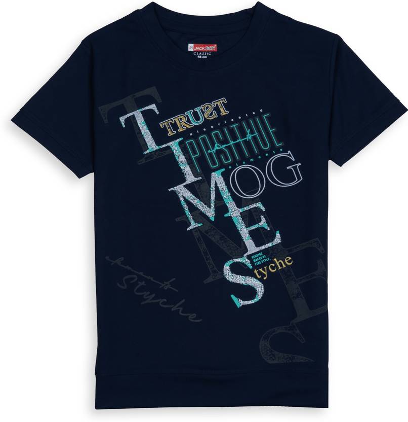 JACKBOY Boys Graphic Print Polycotton Regular T Shirt
