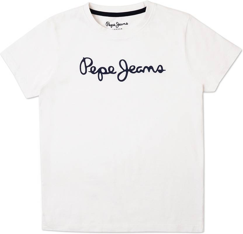 Pepe Jeans Boys Printed Cotton Blend Regular T Shirt