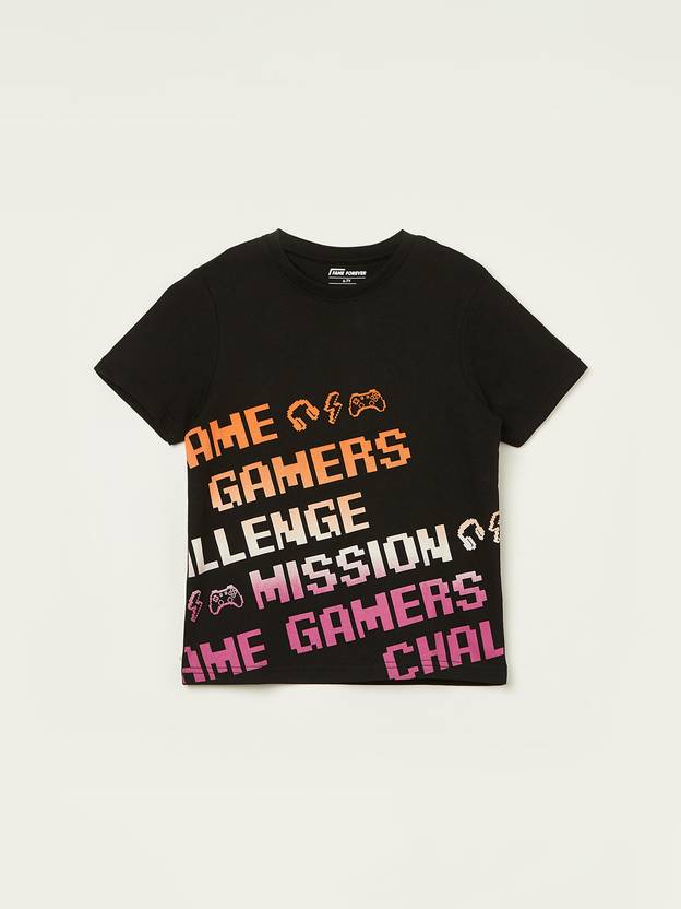 Fame Forever by Lifestyle Boys Printed Cotton Blend Regular T Shirt