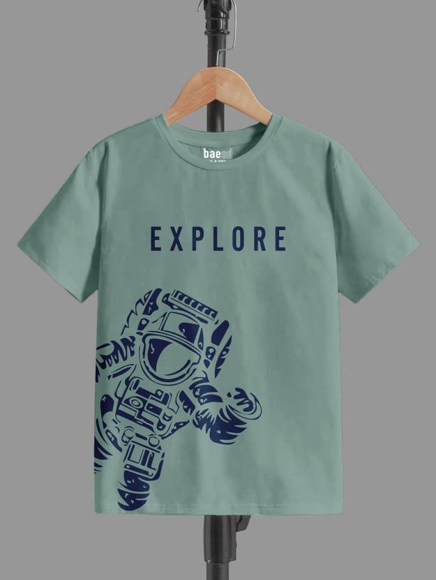 BAESD Boys Printed Pure Cotton Regular T Shirt