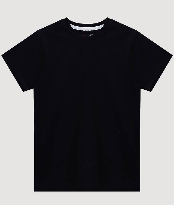 Dechado Boys Solid Pure Cotton Regular T Shirt