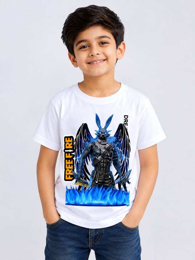 BABAFASHION Boys & Girls Graphic Print Polyester Regular T Shirt