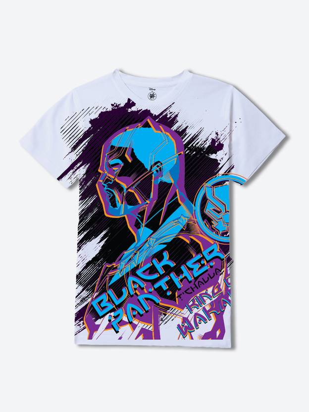 YK Marvel Boys Graphic Print Cotton Blend Regular T Shirt