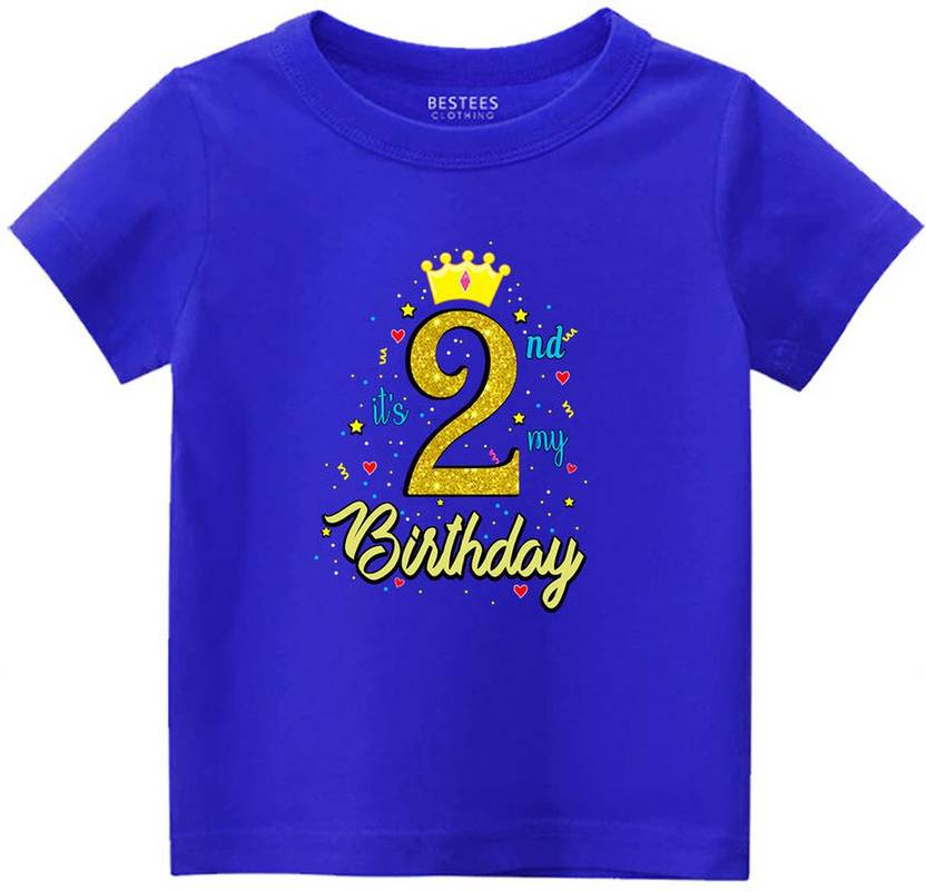 BESTEESCLOTHING Boys Typography Pure Cotton Regular T Shirt