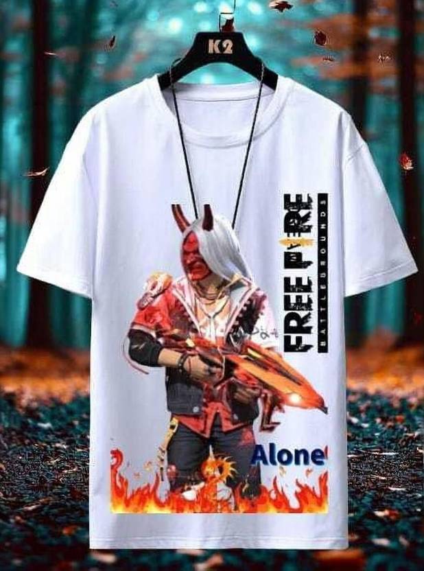 flysezen Boys Printed Cotton Blend Regular T Shirt