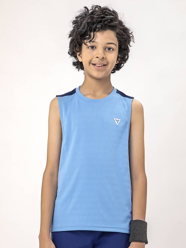 TECHNOSPORT Boys Colorblock Polyester Slim T Shirt