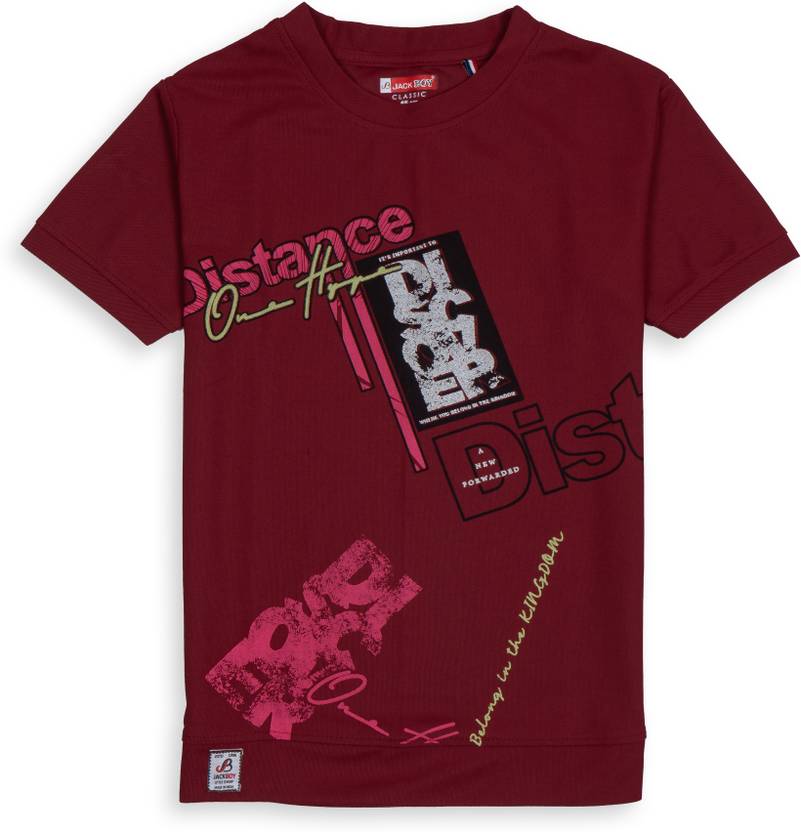 JACKBOY Boys Graphic Print Polycotton Regular T Shirt
