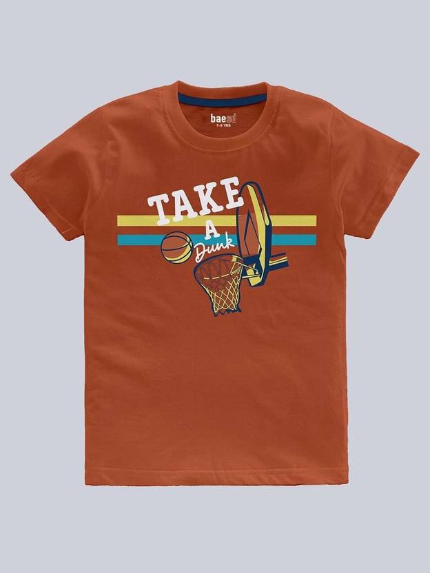 BAESD Boys Printed Pure Cotton Regular T Shirt