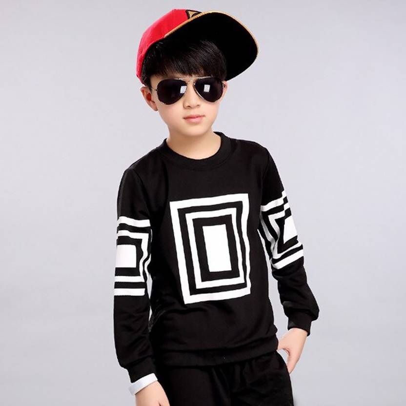 SUPERSQUAD Boys Full Sleeve Chevron/Zig Zag Sweatshirt