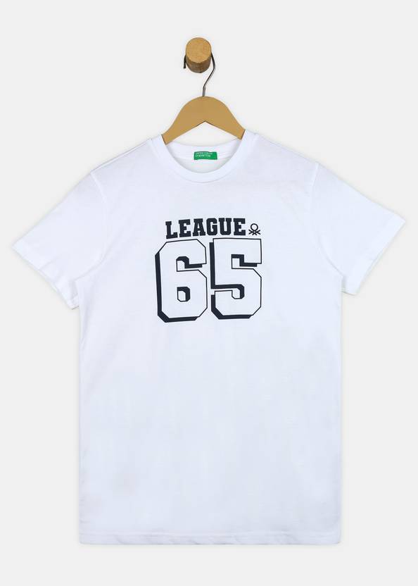 United Colors of Benetton Boys Solid Cotton Blend Regular T Shirt