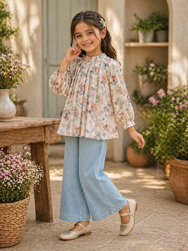 BAESD Girls Party Pure Cotton A-line Top