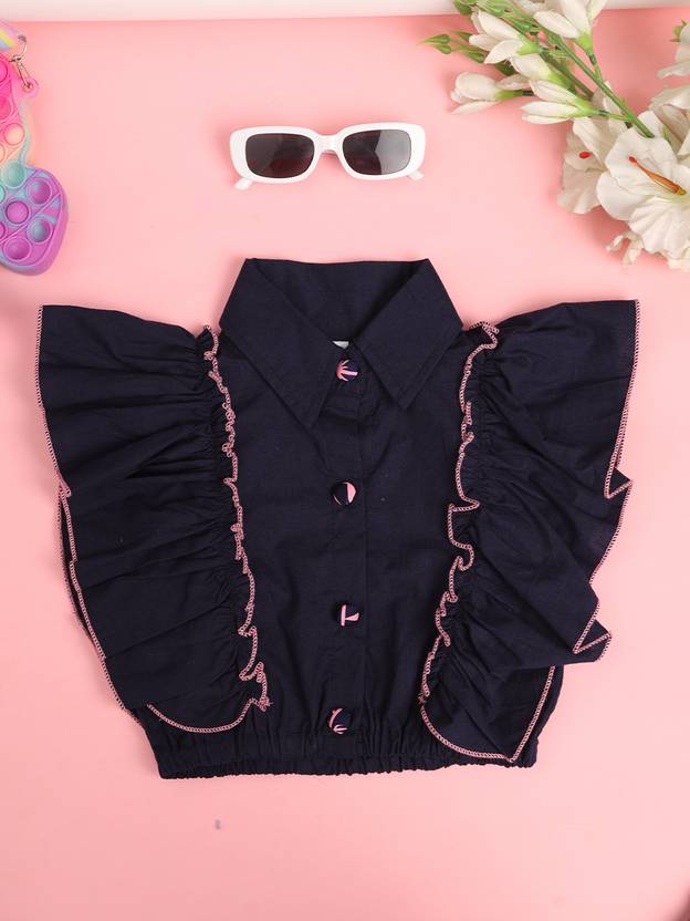 CUTIEKINS Girls Casual Pure Cotton Shirt Style Top
