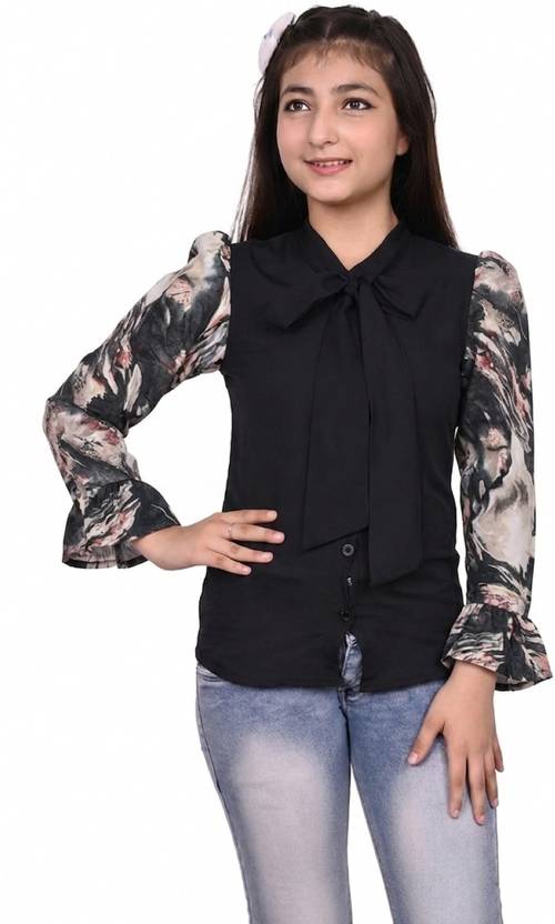 ORIEX THE ORIGINAL FASHION Casual Puff Sleeves Printed Women Multicolor Top
