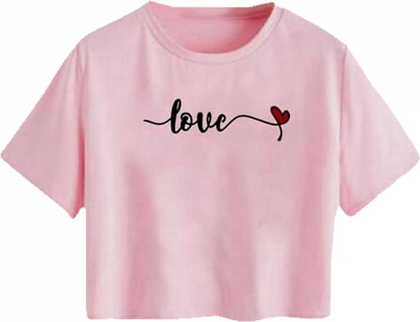 100LUCK Girls Casual Cotton Blend Crop Top