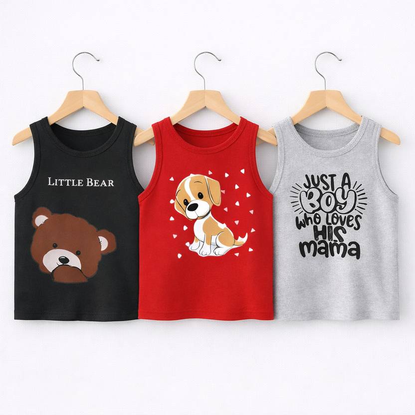 toystshirt Vest For Boys & Girls Cotton Blend
