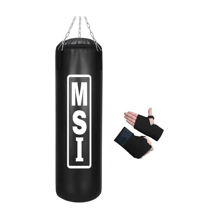 Monika Sports Long Unfilled Punching Bag with Boxing Handwrap For Boxing & Kick Boxing Boxing Kit