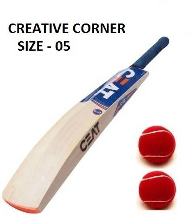 Creative Corner CEAT (SIZE 5) BAT +2 BALL COMBO Cricket Kit Buy