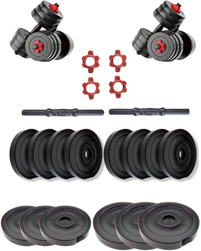 Spirax 20kg PVC Dumbbell Kit with 3kg, 2kg Plates - Image 1