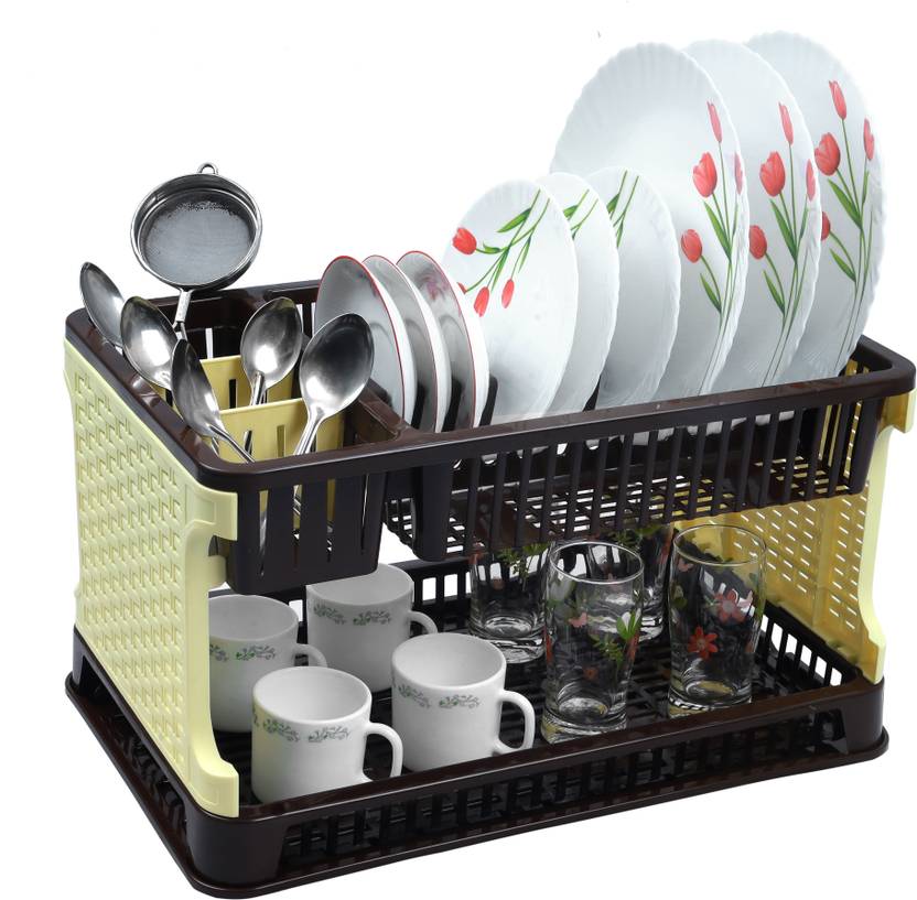 Flipkart SmartBuy Dish Drainer Kitchen Rack Plastic Titan Kitchen Dish