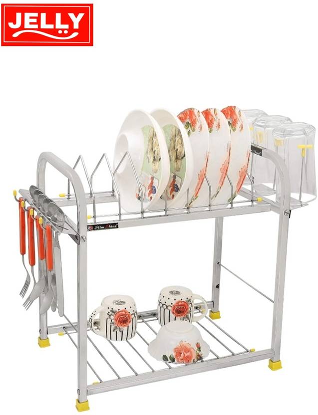 jelly world Utensil Kitchen Rack Steel Kitchen Dish Rack Stand Bartan
