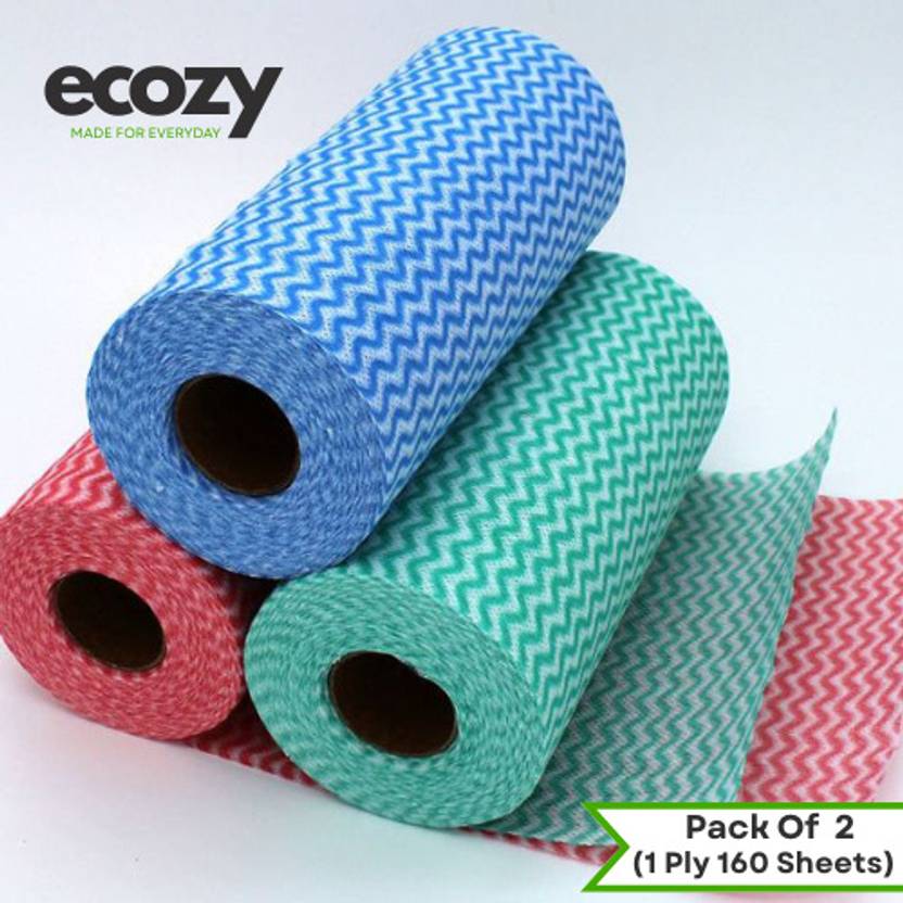 Ecozy Reusable Kitchen Towel | Washable and Reusable | 2 Roll