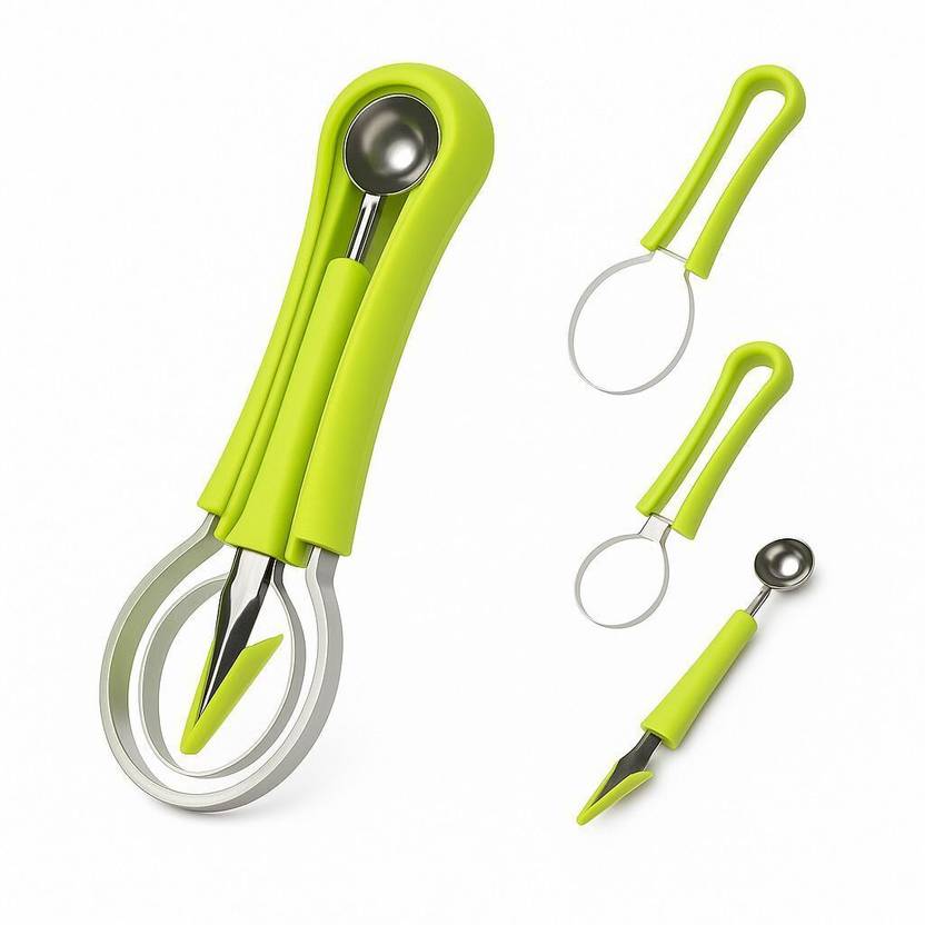 NITEXA 4 in 1 Stainless Steel Melon Baller Seed Remover, Sorbet Dessert Ball Spoon Kitchen Scoop