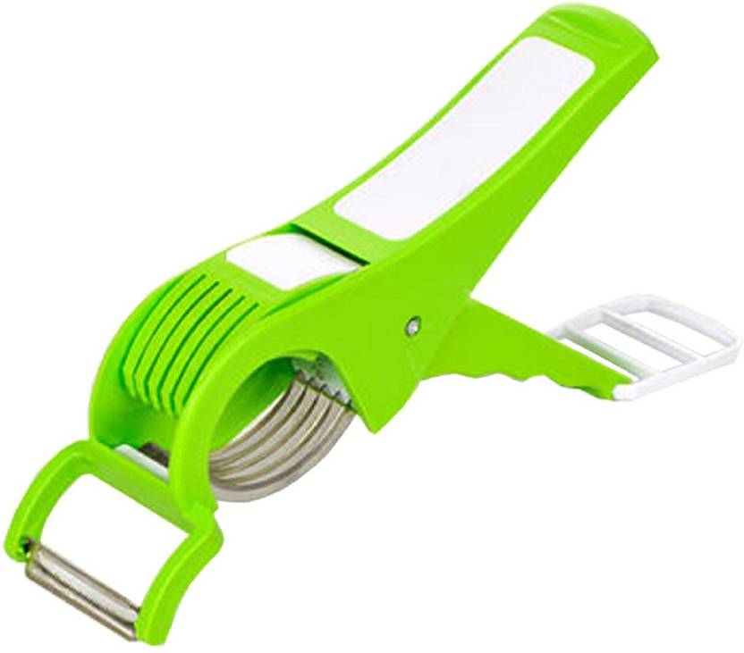 KUBER INDUSTRIES Multi Cutter With Peeler For Vegetable And Fruit Extra Sharp Stainless Steel (KFPV13) Kitchen Tool Set