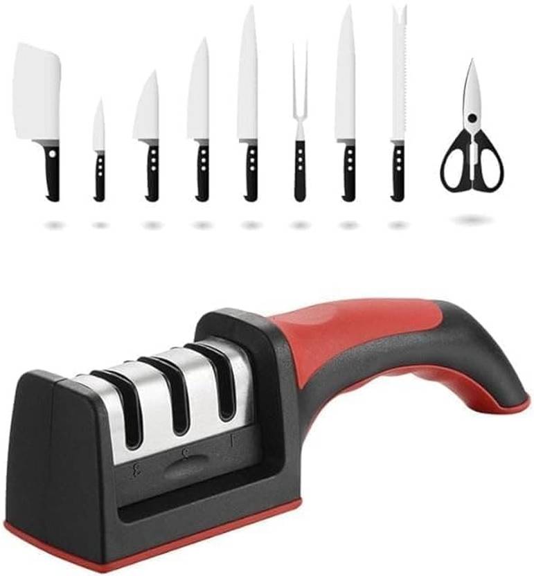 ANIKH 3-Stage professional Manual Knife Sharpener for Kitchen Knives, Scissors A53 Knife Sharpening Steel
