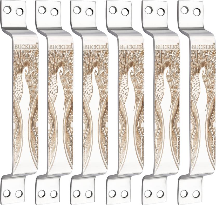 BUCKLER Door Handle| Cabinet| Window| Wardrobe|Drawer handles Laser Print Design-6 Inch Stainless Steel Cabinet/Drawer Handle