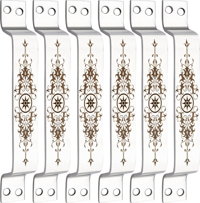 BUCKLER Door Handle| Cabinet| Window| Wardrobe|Drawer handles Laser Print Design-6 Inch Stainless Steel Cabinet/Drawer Handle