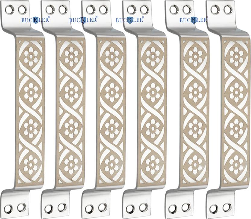BUCKLER Door Handle| Cabinet| Window| Wardrobe|Drawer handles Laser Print Design-6 Inch Stainless Steel Cabinet/Drawer Handle