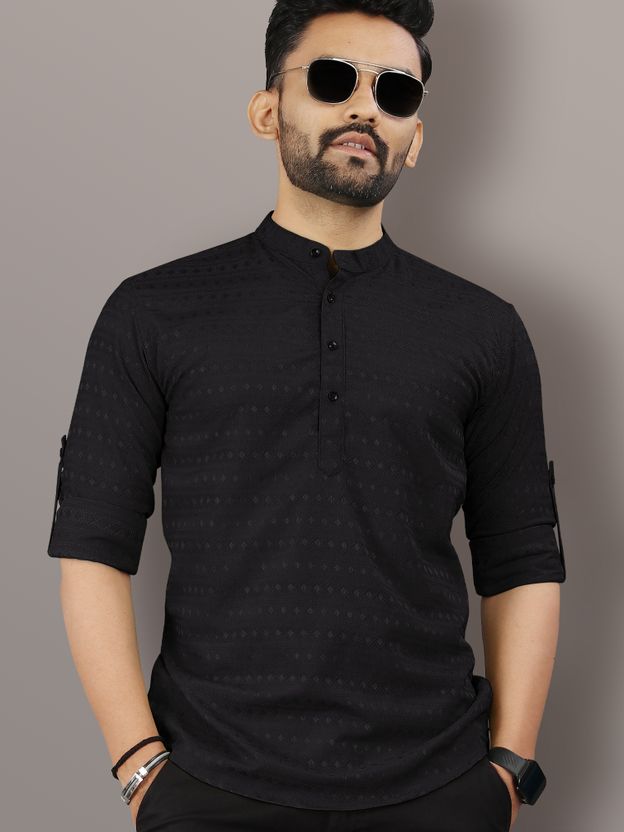 VeBNoR Men Self Design Straight Kurta - Image 7