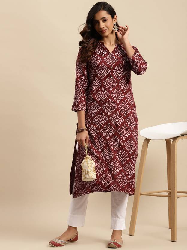Vastramyaa Printed Pure Cotton Straight Kurta for Women