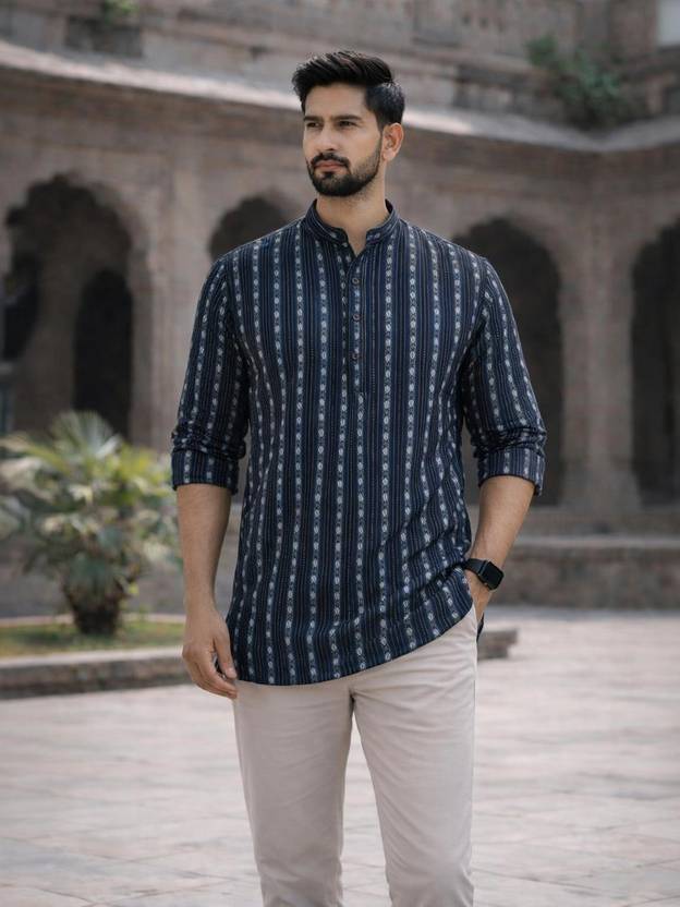 LADSLOOM Men Solid Straight Kurta