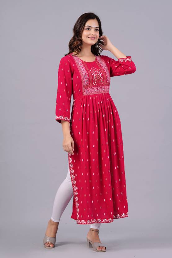 Saabhi Women Printed Flared Kurta