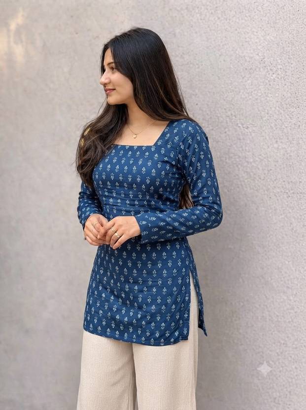 Shivifashion Women Floral Print Straight Kurta