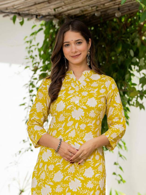 Akii's Printed Viscose Rayon Straight Kurta for Women