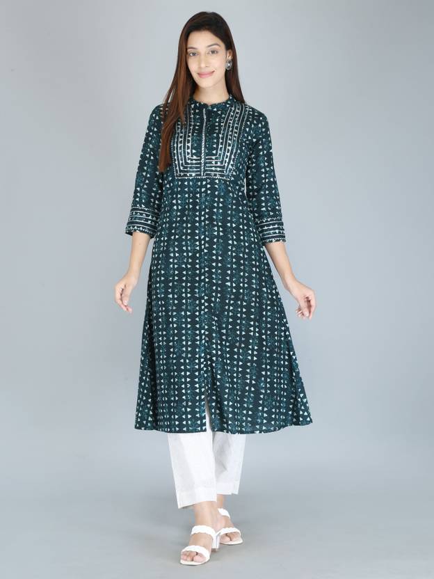 Kriftee Women Printed A-line Kurta