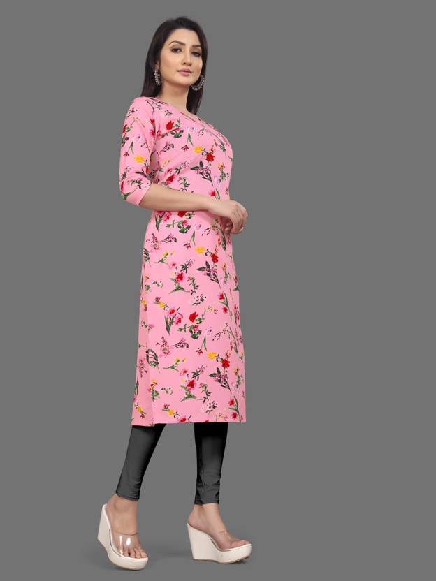 BLACKBIRD Self Design Crepe Flared Kurta for Women